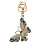 Clayre & Eef Fém kulcstartó pillangós, üveggyönggyel - szep-otthon - 3 210 Ft