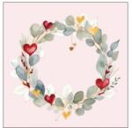 Ambiente Eucalyptus wreath pink papírszalvéta 25x25cm, 20db-os