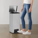 vidaXL Szemeteskosár pedállal, érintésmentes, 30 L, ezüst, acél (149571)