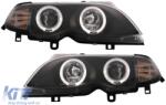 KITT Lightning Első lámpa LED Angel Eye BMW E46 Facelift Limousine Touring (2001-2005) modellekhez, Fekete (HLBME46FLB)