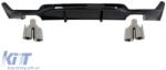 KITT Hátsó lökhárító diffúzor kipufogóvégekkel, BMW F32 F33 F36 (2013-) Coupe Cabrio 4 Series modellekhez, M Performance dizájn, zongorafekete Kompatibilis: BMW F32 4 (2013-) kétajtós kupé, M Tech Spo (COR