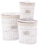 AdTrend Set 3 cosuri rufe alb crem 33 x 23 x 40, 41 x 29, 5 x 48, 49 x 37 x 58 cm (102734)