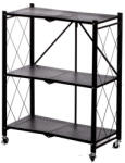 AdTrend Raft pardoseala fier negru 71 x 36 x 90 cm (108302) Raft