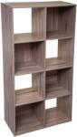Brius Biblioteca 8 compartimente depozitare verticala, 67x32x134 cm, design natural, bej (JJ-160478) Raft