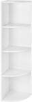 Brius Raft colt podea 4 nivele pal depozitare compacta, 30x30x130 cm, design modern, alb (EZ-LBC42WT) Raft