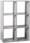 Brius Etajera 6 compartimente pal depozitare eficienta, 68x32x101 cm, design minimalist, gri (JJ-138909A) Raft