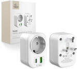 Tech-Protect TA100 UK Utazó Adapter - Fehér (5906302368525)