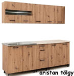  Anikó konyhabútor aristan tölgy 1 mély és 1 cseppegtető tálcás (aristan_tolgy_aniko__1_mely)