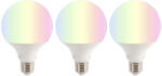 LUEDD 3 db-os készlet okos E27 RGBW LED izzó G95 11W 1050lm 2200-4000K (02559)