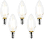 LUEDD 5 db E14 LED izzó szett B35 átlátszó 2, 2W 470lm 2700K (03092)