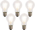 LUEDD 5 darabos készlet E27 3 lépésben dimmelhető LED izzók A60 5W 700 lm 2700K (03059)