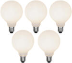 LUEDD 5 db E27 3 fokozatú dimmelhető LED izzó G95 Matt 5W 550lm 3000K szett (03077)