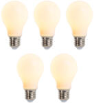 LUEDD 5 db-os készlet E27-es fényerőszabályozható LED izzó A60 matt 5W 380lm (02256)