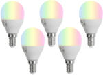 LUUMR 5 darabos Smart E14 LED izzókészlet G45 Opál RGBW 4, 9W 470 lm 2700-6500K (03309)