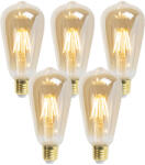 LUEDD 5 db-os készlet E27-es dimmelhető LED izzó ST64 Goldline 5W 380lm 2200K (02248)