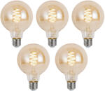 LUUMR 5 darabos intelligens E27 dimmelhető LED izzókészlet G95 borostyánsárga 4, 9W 320 lm 2500K Zigbee (03332)