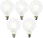 LUEDD 5 db E27 LED izzó szett G95 átlátszó 2, 2W 470lm 2700K (03091)
