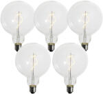 LUEDD 5 darabos E27 dimmelhető LED izzók szett spirál filamenttel G125 4W 270 lm 2700K (03173)