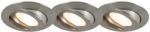 QAZQA 3 db-os beépített spotlámpa készlet acélból LED-del IP44 - Relax LED (94390)