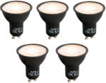 LUEDD 5 db GU10 dimmelhető LED izzó szett fekete 6W 500lm 2700K (03112)