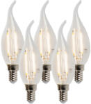 LUEDD 5 db E14-es szabályozható LED szálizzós gyertyalámpa 250lm 2700K készlet (02234)
