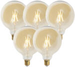 LUEDD 5 db-os készlet E27-es szabályozható LED izzók G125 arany 5W 450lm 2200K (02252)