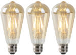LUEDD 3 db-os készlet E27 LED izzó ST64 arany szürkületi érzékelővel 4W 400lm 2200K (02370)