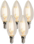 LUEDD 5 db-os készlet E14-es szabályozható LED gyertyalámpa B35 5W 380lm 2700K (02232)