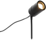 QAZQA Tűs spotlámpa fekete állítható IP44 - Solo (99495)