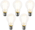 LUEDD 5 db E27 LED izzó szett A60 átlátszó 3, 8W 806lm 2700K (03087)