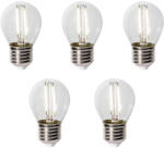 LUEDD 5 darabos E27 LED lámpa szett P45 alkonyatérzékelővel 3W 250 lm 3000K (03215)