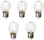 LUEDD 5 darabos E27 dimmelhető LED izzókészlet P45 átlátszó üveg 3W 250 lm 3000K (03214)