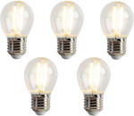 LUEDD 5 db E27 LED izzó szett P45 átlátszó 2W 200lm 2700K (03044)