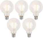 LUUMR 5 db Okos E27 Dimmelhető LED Izzó G95 Átlátszó 7W 806lm 2700-6500K (03294)