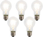LUEDD 5 db E27 LED Filament izzó szett A60 szürkületi érzékelővel 4W 470lm 2700K (03053)