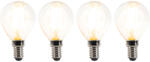 LUEDD 4 db E14-es szabályozható LED izzó készlet P45 átlátszó 3W 250lm 2700K (02762)