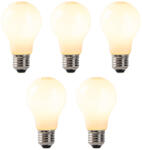 LUEDD 5 db-os készlet, dimmelhető E27-es LED izzók opál üveggel 7W 806 lm 2200K (02383)