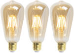 LUEDD 3 db-os készlet E27 szabályozható LED izzók ST64 Goldline 5W 380lm 2200K (02247)