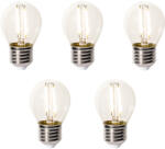 LUEDD 5 darabos E27 dimmelhető LED izzókészlet P45 átlátszó üveg 3W 250 lm 2200K (03213)