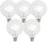 LUUMR 5 darabos intelligens E27 dimmelhető LED izzókészlet G125 átlátszó 7W 806 lm 2700-6500K Zigbee (03324)