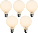 LUEDD 5 db E27 Dimmelhető LED izzó Opál G95 5W 450lm 2200K (03161)