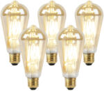 LUEDD 5 db-os készlet E27 LED izzók, tompítható meleg aranyra 8W 806lm 2000-2700K (02405)