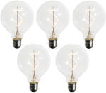 LUEDD 5 db E27 Dimmelhető LED spirál izzószál G95 4W 270lm 2200K (03154)