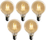 LUEDD 5 db E27 Dimmelhető LED izzó G95 5W 450lm 2700K (03168)