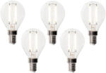 LUEDD 5 darabos E14 dimmelhető LED izzókészlet P45 átlátszó üveg 3W 250 lm 3000K (03225)
