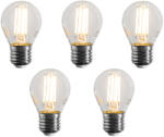 LUEDD 5 darabos E27 dimmelhető LED Filament izzókészlet G45 átlátszó 4W 470 lm 2700K (03288)