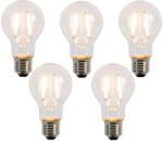 LUEDD 5 db E27 LED izzószál izzó A60 2W 210lm 2200K szett (03050)