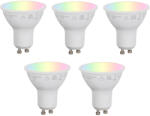 LUUMR 5 darabos intelligens GU10 50 mm-es dimmelhető LED izzókészlet, opál RGBW 4, 7 W 400 lm 2700-6500K (03330)