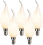 LUEDD 5 db E14-es dimmelhető LED izzószál gyertyalámpa F35 matt 3W készlet (02258)