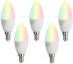 LUUMR 5 darabos E14 dimmelhető LED izzókészlet C37 Opál 4, 9W 470 lm 2700-6500K (03327)